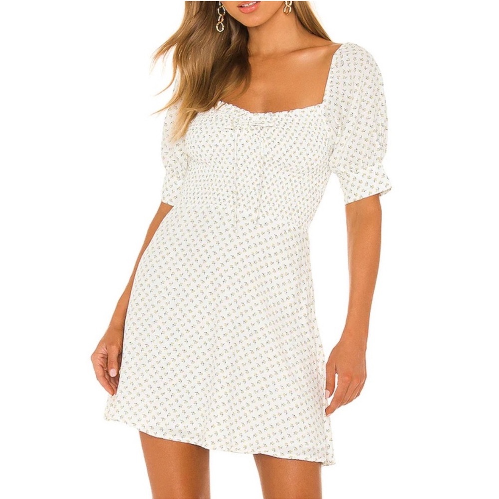 FAITHFULL THE BRAND Dulcia Mini Dress in Jardin Floral Print